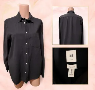 Camisa H&M Negra Talla L