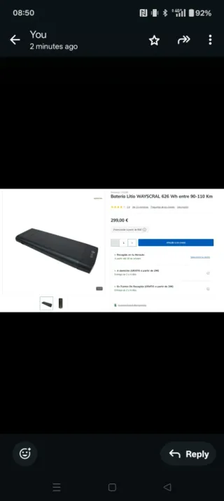 Batería Litio WAYSCRAL 626 Wh