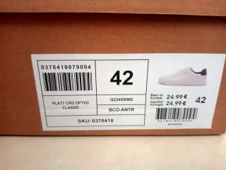 8€Zapatillas deportivas SILVER talla 42