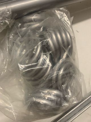 Barra Cortina Visillo Plata Metal y Plástico