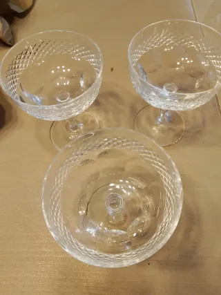 Set 3 Coppe Cristallo Tagliato