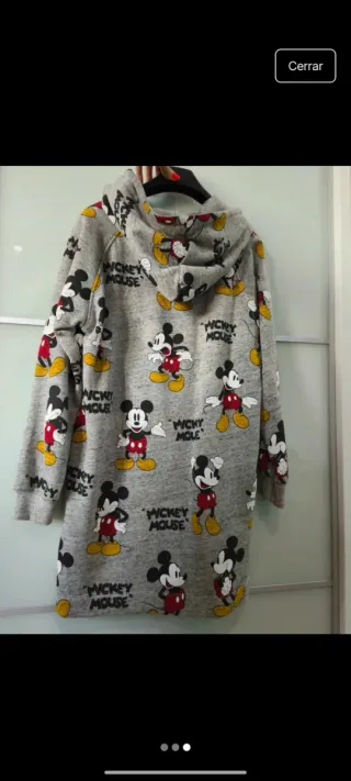 Vestido Sudadera Zara Mickey Mouse Gris