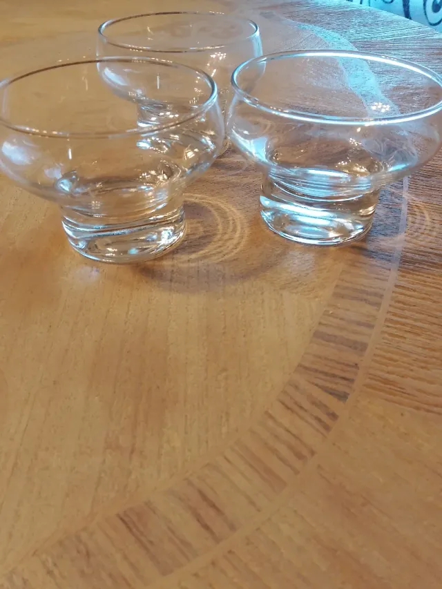 Set 3 coppette in Vetro