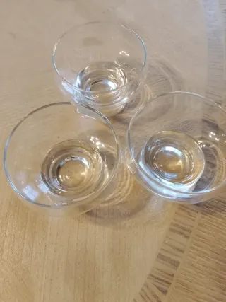 Set 3 coppette in Vetro