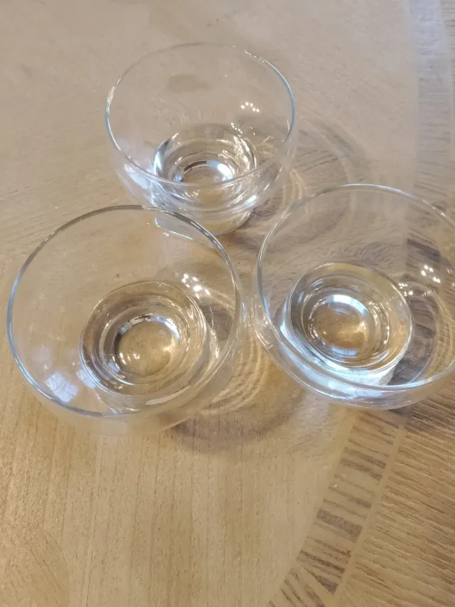 Set 3 coppette in Vetro