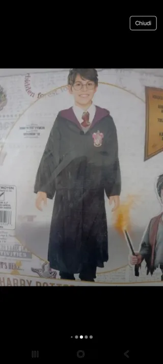 Costume Harry Potter Bambino Taglia 7-9 Anni