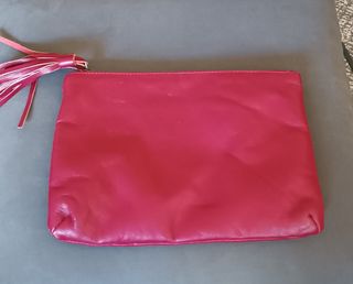Pochette bordeaux con nappina