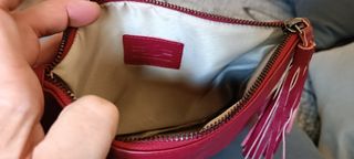 Pochette bordeaux con nappina