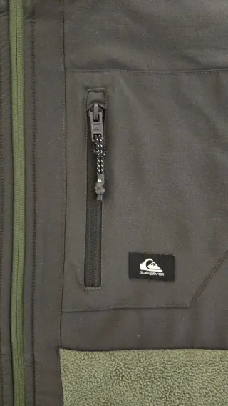 Chaleco polar Quiksilver gris y verde