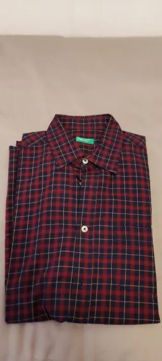 Camisa de cuadros United Colors of Benetton Talla 
