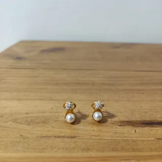 Pendientes Perlas de Mallorca Oro Blanco