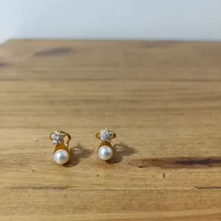 Pendientes Perlas de Mallorca Oro Blanco