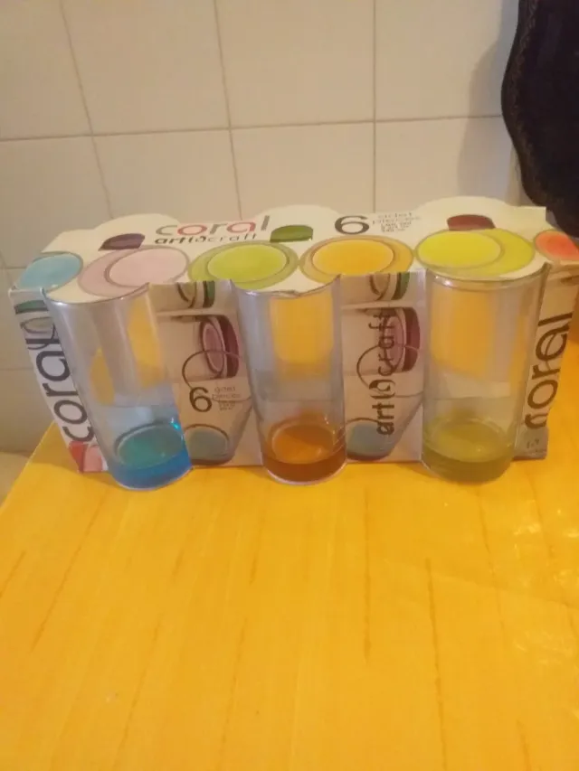 Juego 6 Vasos Coral Art & Craft