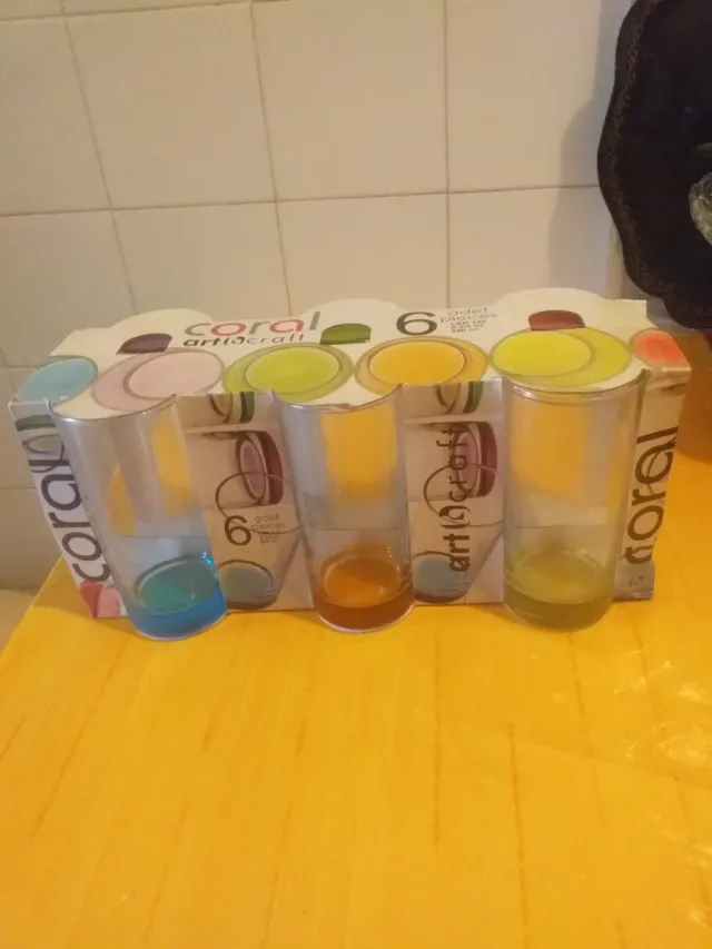 Juego 6 Vasos Coral Art & Craft