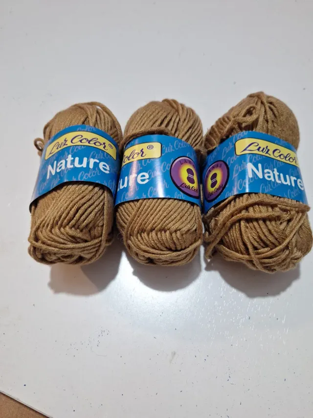 3 Ovillos Lana Color Camel Nature