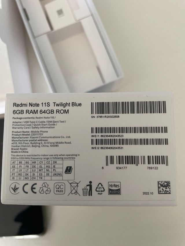Xiaomi Redmi Note 11S 6GB 64GB Blu