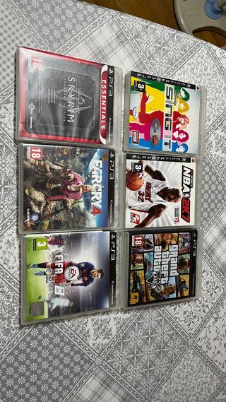 Pack 6 Juegos PS3: Skyrim, Far Cry 4, FIFA 16, NBA