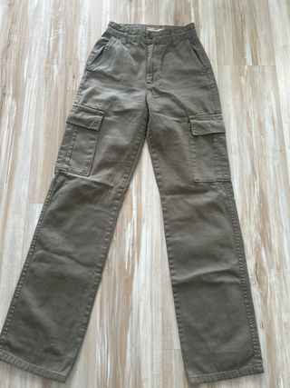 Pantalones Cargo Talla 32 y 34 Verde Oliva