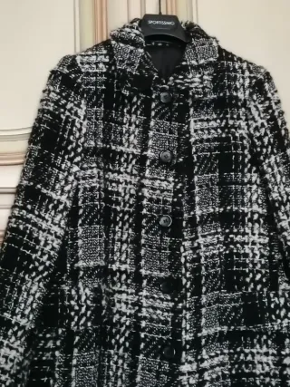 Cappotto classico bianco e nero 4 bo] oni 