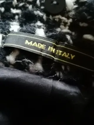 Cappotto classico bianco e nero 4 bo] oni 