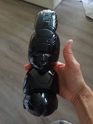 Gran figura Azteca de Obsidiana Negra
