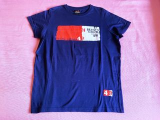 Camiseta Hombre S Azul Estampada Pole Position