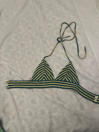 Top de crochet con rayas