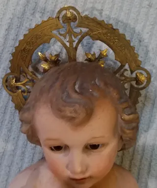 Figura Niño Jesús antigua. Firma Reixach Campanya