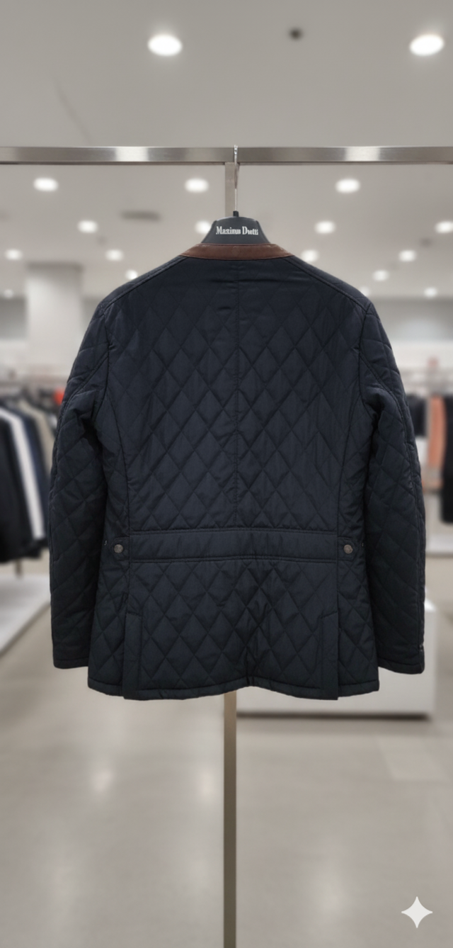 Chaqueta Massimo Dutti azul y marrón