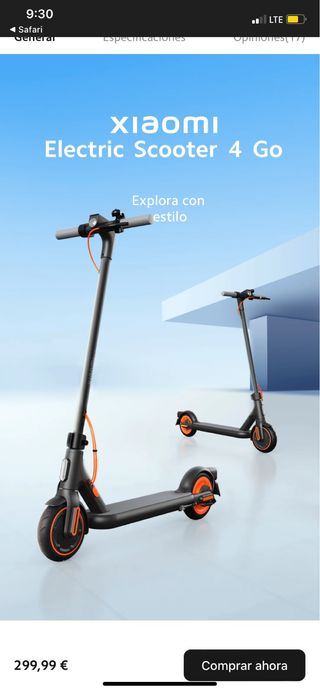 Patinete Eléctrico Xiaomi Negro
