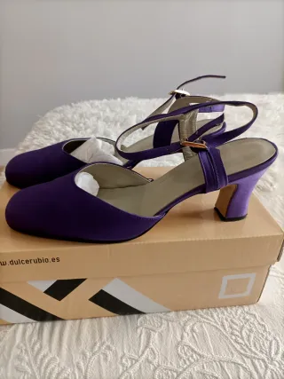 Zapatos de fiesta, ceremonia morados talla 37