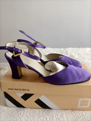 Zapatos de fiesta, ceremonia morados talla 37