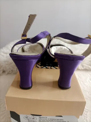 Zapatos de fiesta, ceremonia morados talla 37