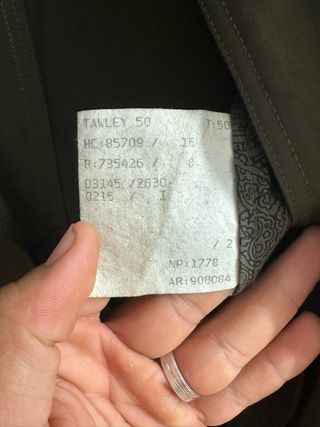 Gabardina Burberry Verde Oliva