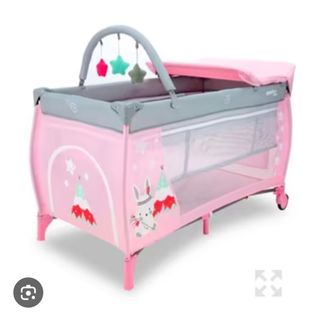 Cuna de viaje rosa Asalvo Baby con Cambiador y más