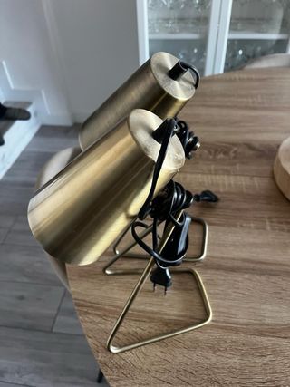 Lámparas de mesa doradas (2 unidades)