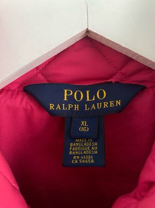Chaqueta Polo Ralph Lauren guateada rosa XL