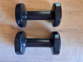 X2 Pesi/Manubri da 5 kg (11 libbre) Decathalon Vinyl 