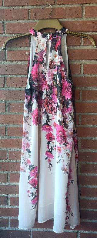 Vestido estilo halter Flores
