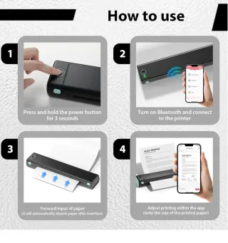 Impresora Térmica A4 Bluetooth portátil NUEVA