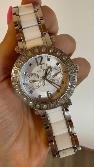 Orologio Festina donna argento e bianco