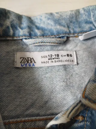 Chaqueta vaquera niño o niña Zara