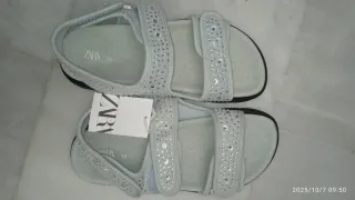 Sandalias Zara Mujer Talla 38 Brillantes
