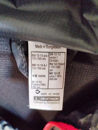 Gilet Quechua 12-13 anni
