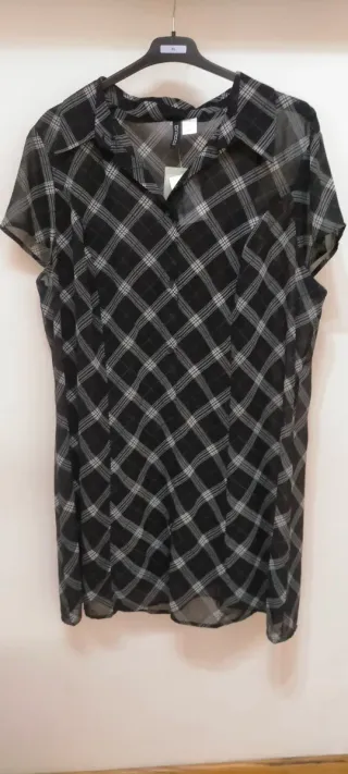 Vestido H&M Manga Corta Cuello Camisero XXL
