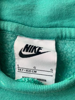 Sudadera Nike Verde Azulado con Logo