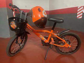 Bicicleta Niño 16 pulgadas Btwin 500 Robot naranna