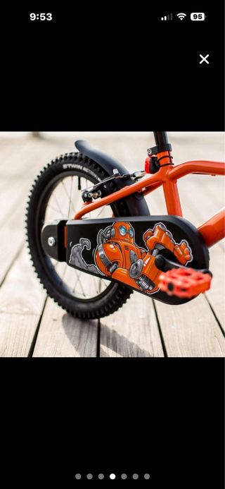 Bicicleta Niño 16 pulgadas Btwin 500 Robot naranna