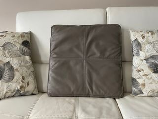 Cuscini in vera pelle grigio