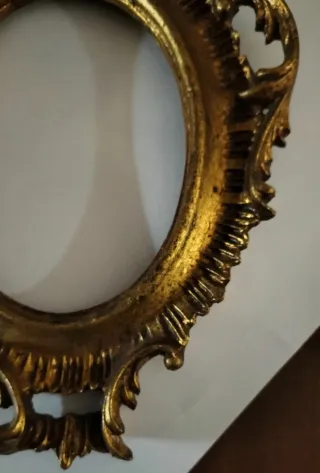 Antica Cornice Dorata Ovale Barocca